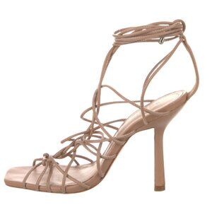 Schutz Size 8b Strappy Nude Sandal Heels